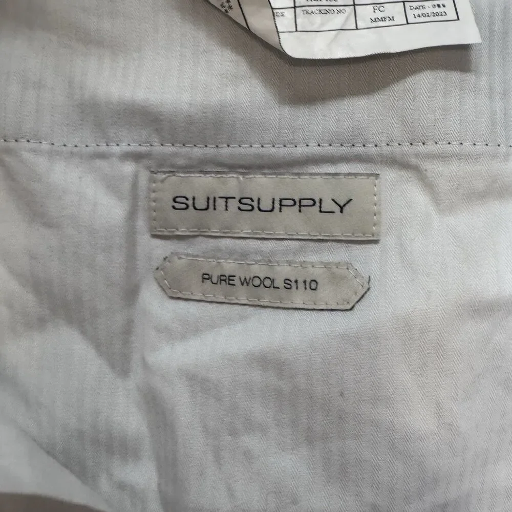SuitSupply Mens 44 Perennial Vitale Barberis Canonico Gray 110s Wool Slim READ